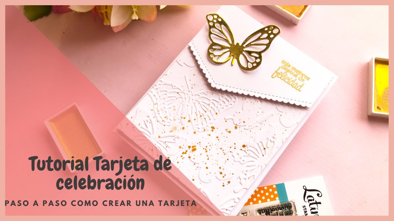 ✂Tutorial tarjeta para celebración- diseño para casamiento o quince años. Paso a paso cardmaking ✂