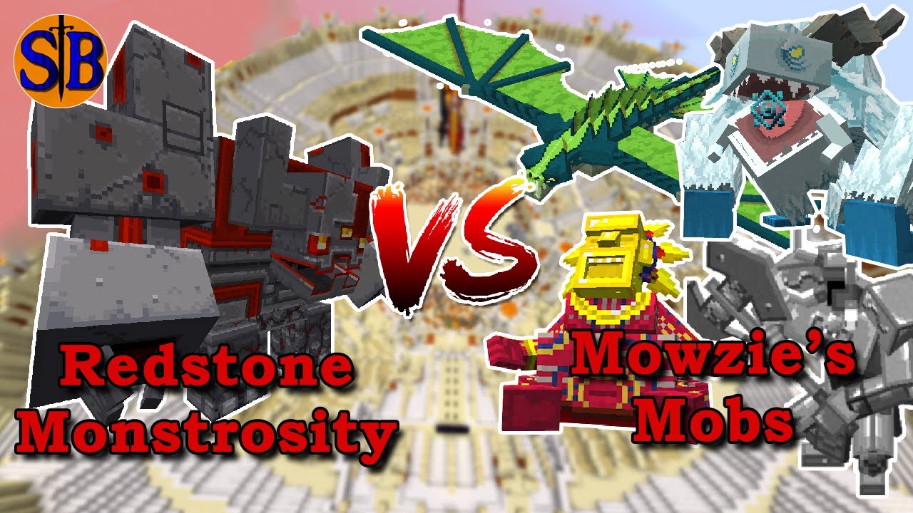 Redstone Monstrosity vs Mowzie's Mobs | Minecraft mob battle