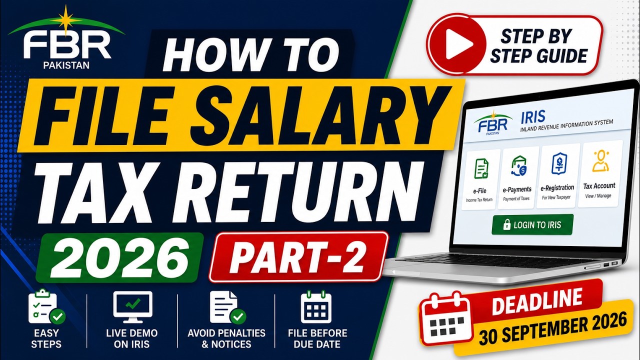 How to File Salary Tax Return 2026 (Part-II) | FBR Income Tax Return Filling 2026 | FBR Tax Return