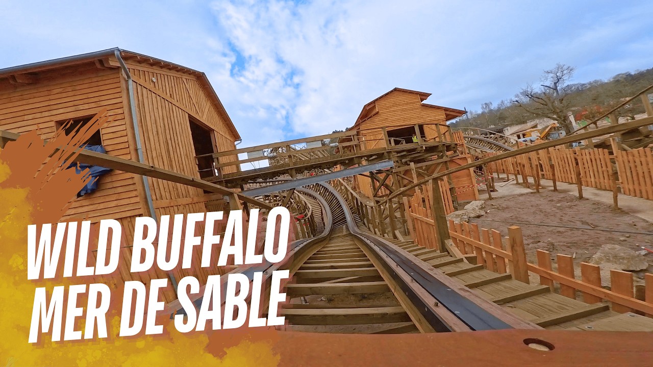 🎡WILD BUFFALO on ride - Mer de Sable