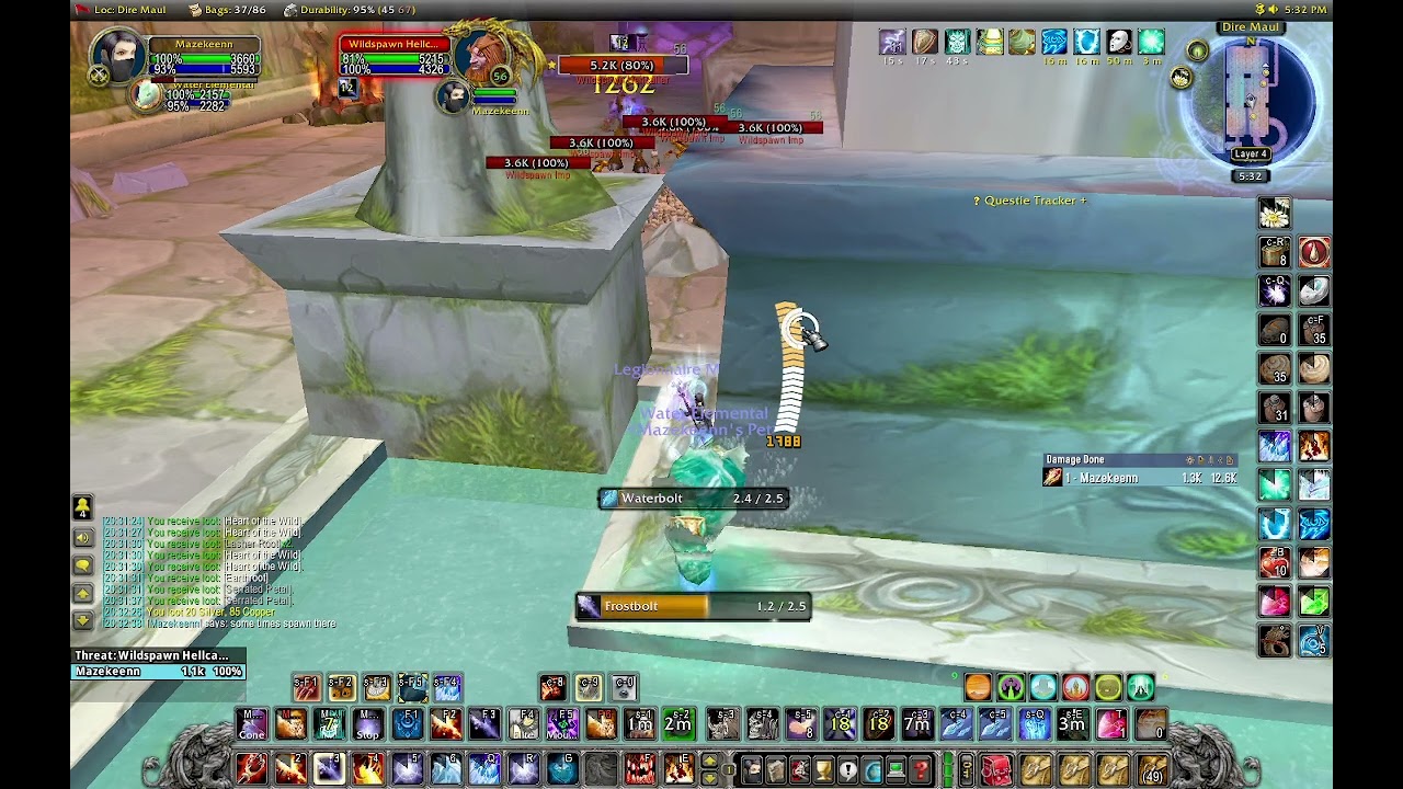 Solo Mage DME  Raw + Felcloth farm - WoW TBC Anniversary Pre-Patch