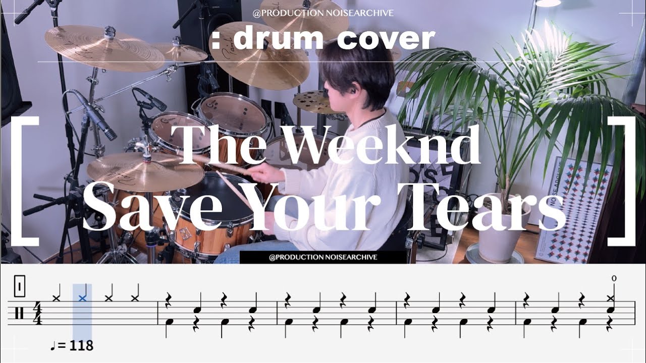 The Weeknd - Save Your Tears(Live) 드럼커버(연주,악보,drumcover)