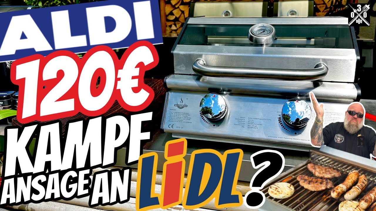 120 € 2 Brenner ALDI Grill besser als LIDL ? - 030 BBQ