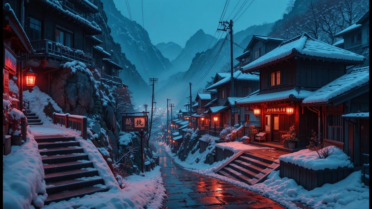 Snowy Night Lofi Hip Hop ❄️ Chill Beats to Relax, Study & Focus