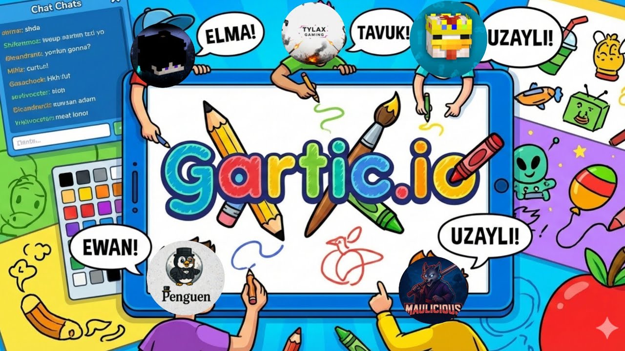 BU ÇİZİMLER NE BÖYLE | RESSAM TYLAX | BU NE? | EKİPLE GARTİC.İO OYNUYORUZ |