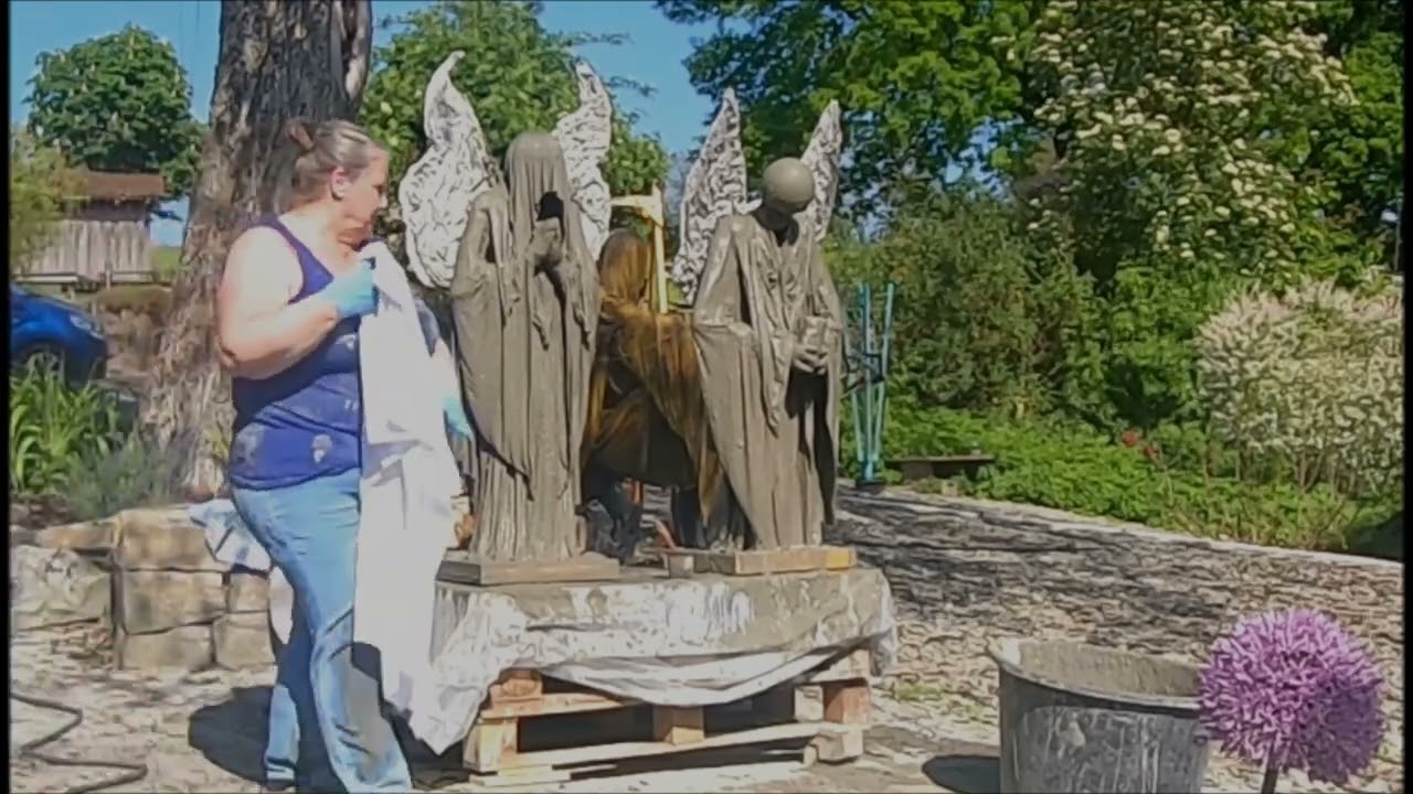 Wächter aus Beton Zwei Engel für Euch