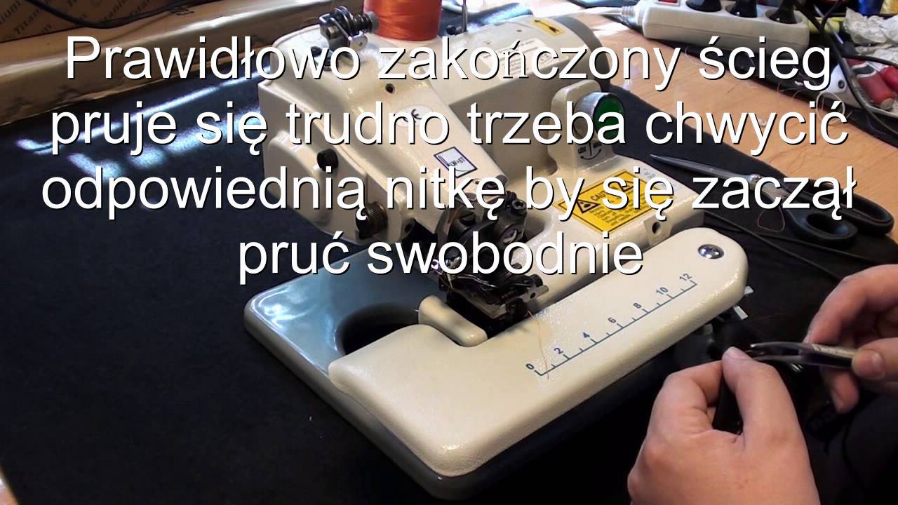 Podszywarka nawlekanie nici i szycie .