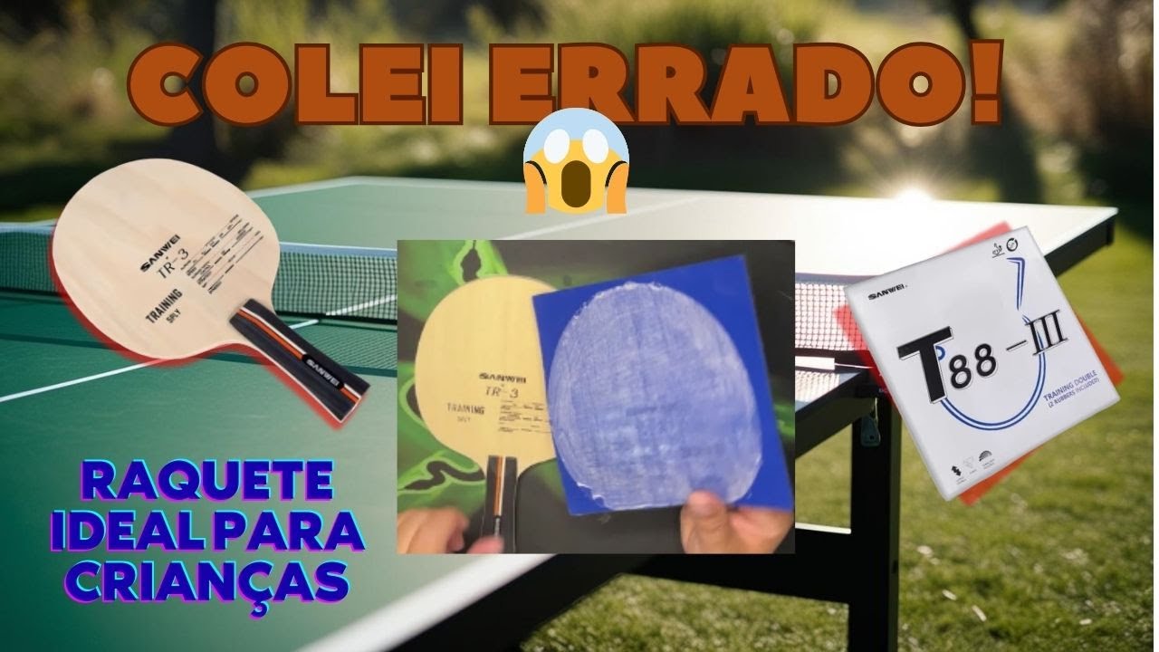 Colei a borracha errado… mas consegui salvar a raquete! 😅🎯