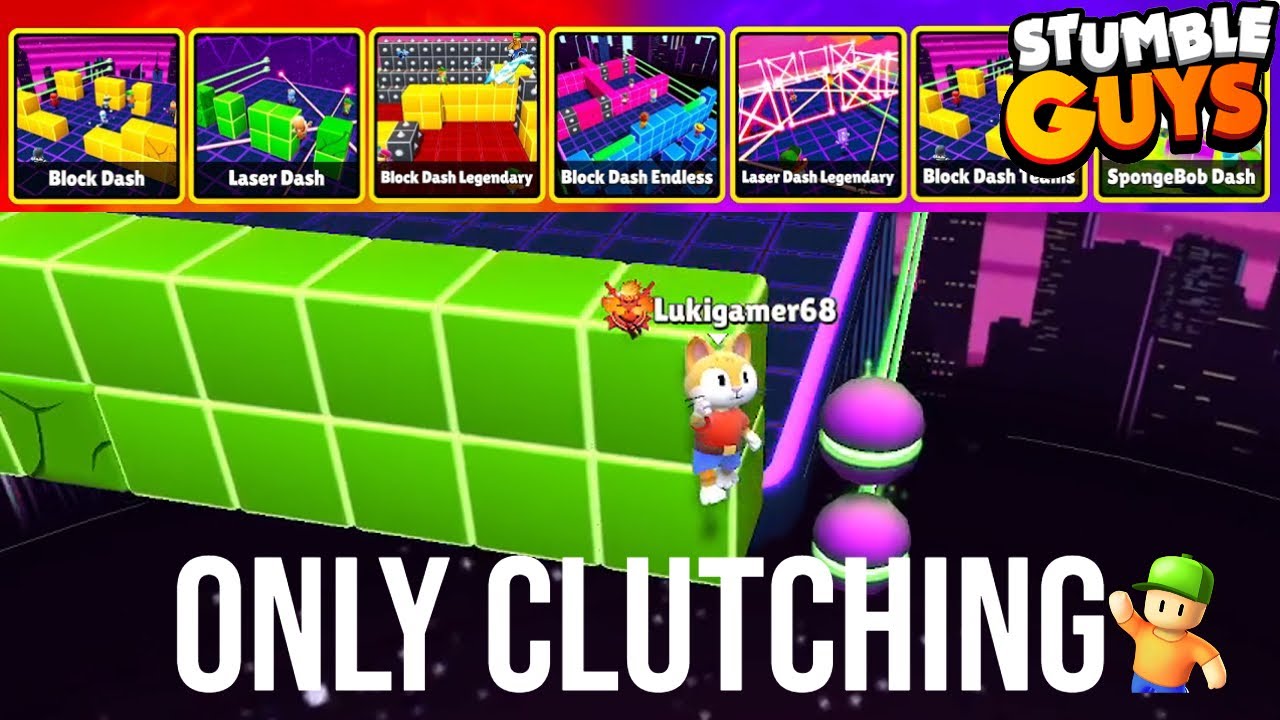 Stumble Guys Only Clutching Challenge In Every Block Dash Map