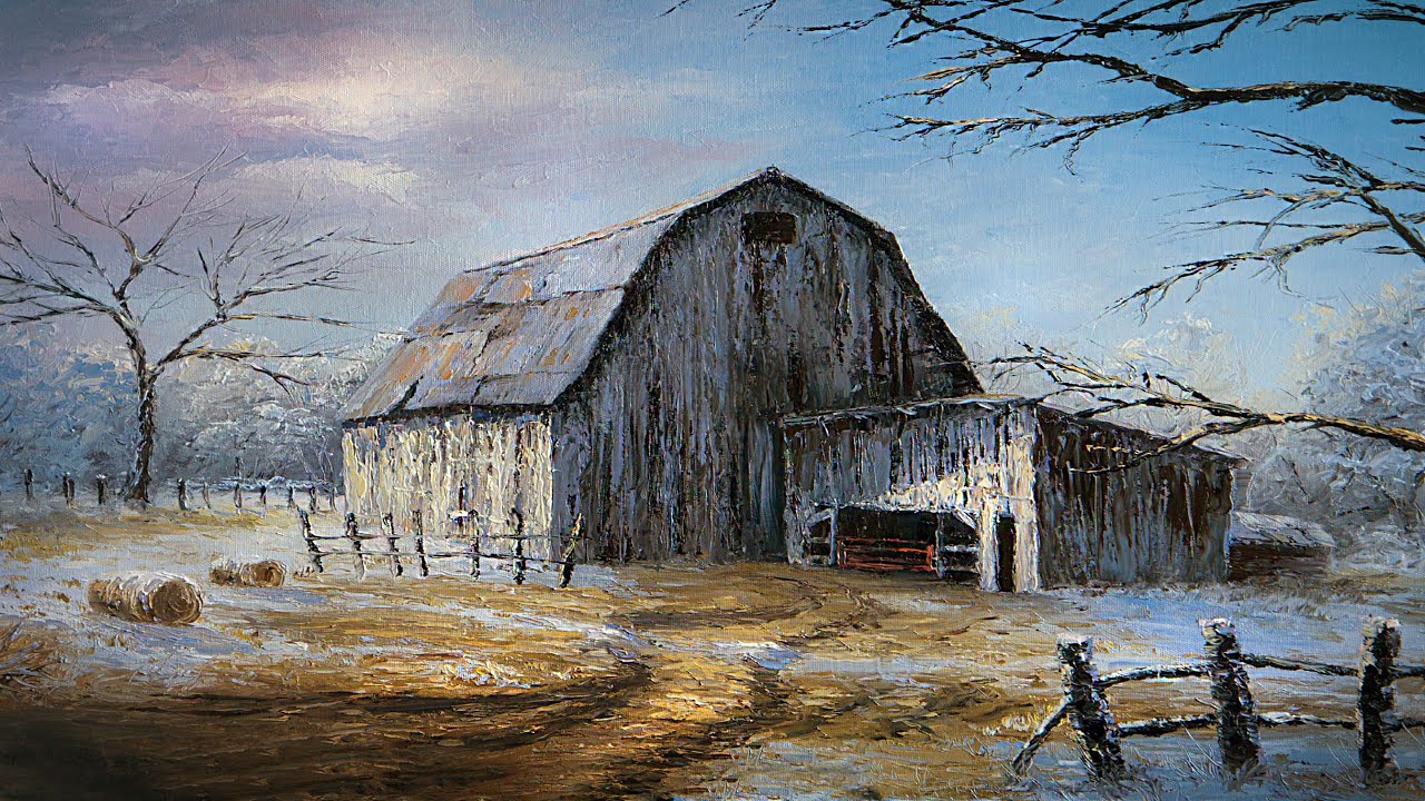 Palette Knife Barn | Landscape Painting Demo