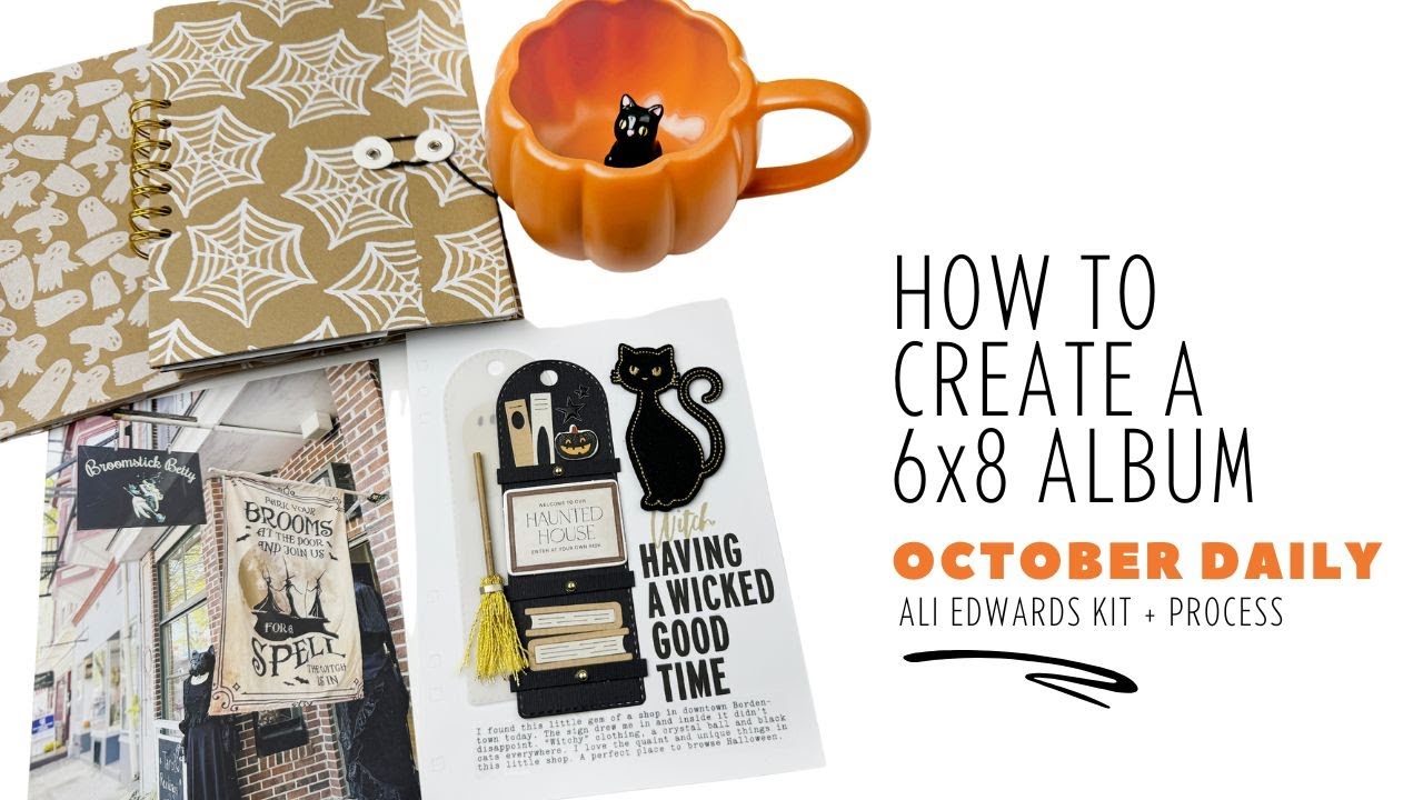 Creating 6x8 October Daily Album from Ali Edwards Kit Packaging Process