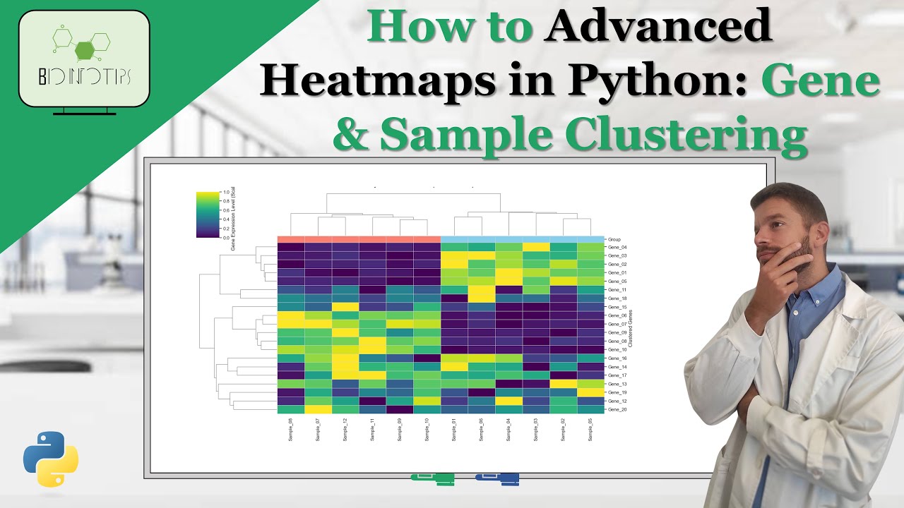 How to make Advanced Heatmaps in Python: Gene & Sample Clustering #python #heatmap #clustering
