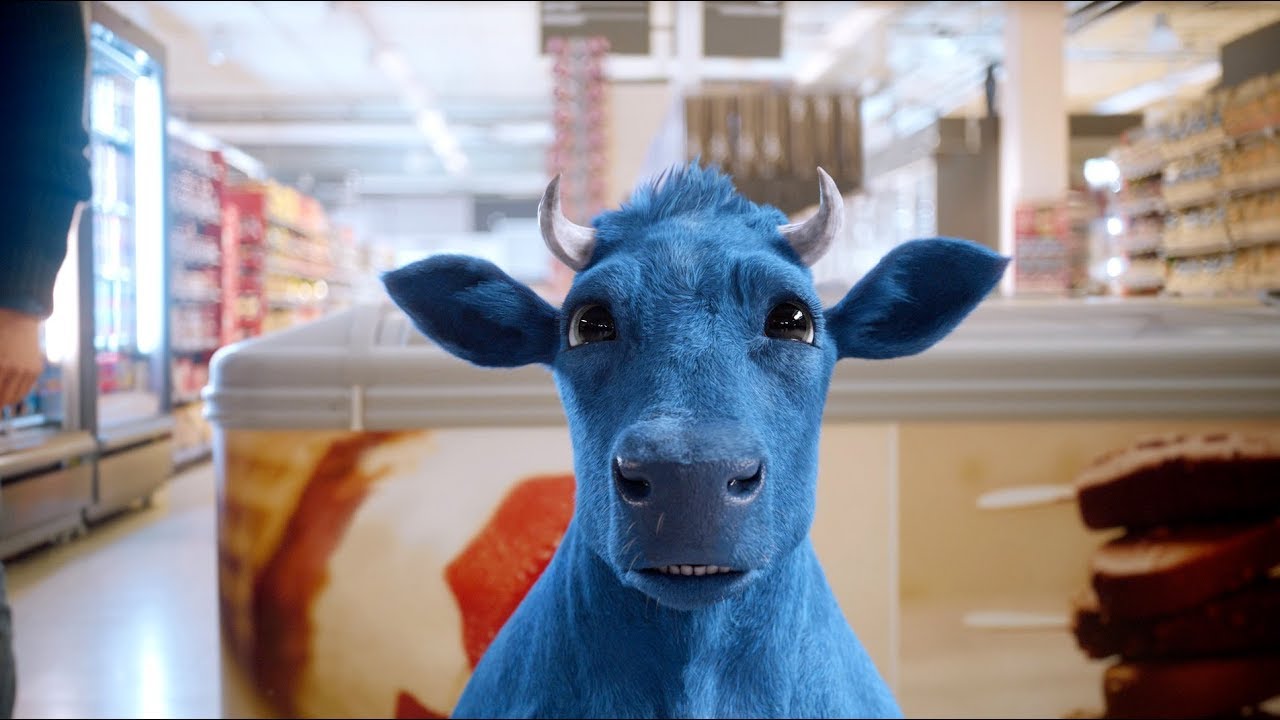 Storm Studios | CG cow in Stratos commercial