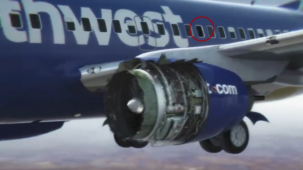 Una Pasajera Succionada en Pleno Vuelo!!! Reconstrucción Vuelo 1380 de Southwest Airlines