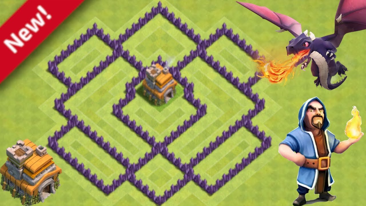 Clash of Clans - Cv7 O melhor layout anti estrelas - TH7 Base Anti Star - 2019