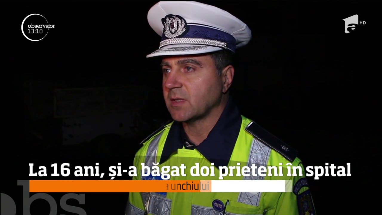 La 16 ani, fără permis de conducere şi cu o maşină furată, și-a băgat doi prieteni în spita