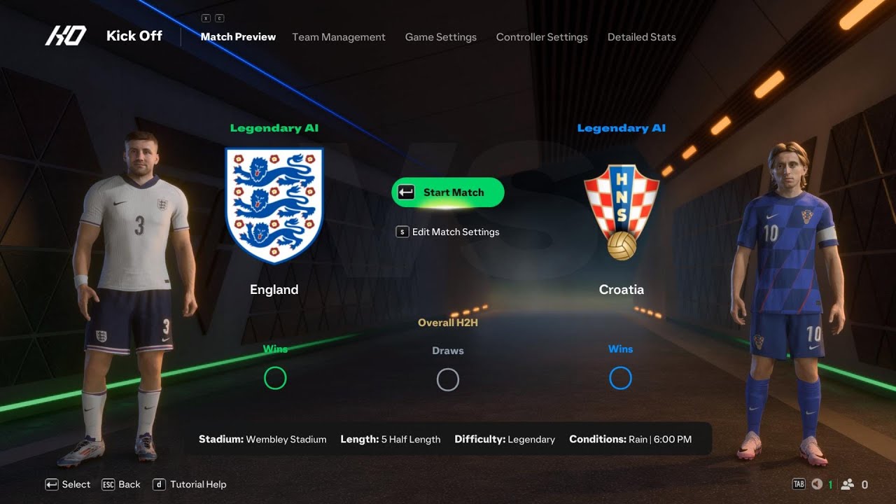 England vs Croatia | EA FC 25 | Gameplay Simulation [4K 60FPS]