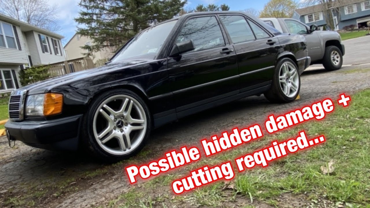 Ep4: Mercedes Benz 190e bumper install, exhaust fix, and more!!
