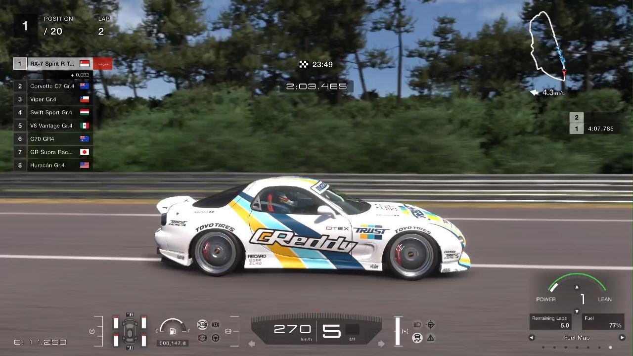 Gran Turismo 7 - Mazda RX-7 Spirit R Type A (FD) '02 with 787B Swap in Le Mans Gameplay (PS5 Pro)