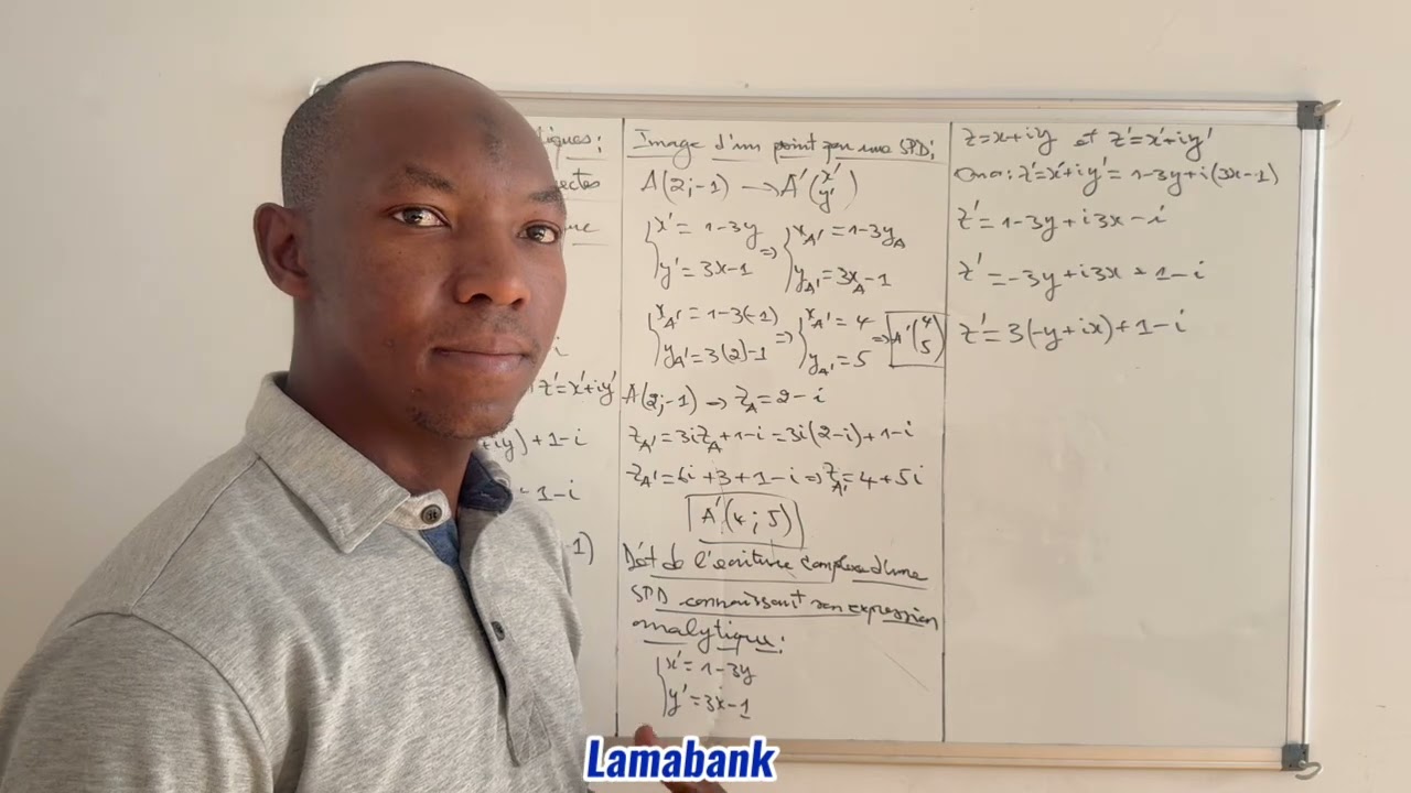 Dét de l’écriture complexe d’une similitude plane directe connaissant son expression analytique.