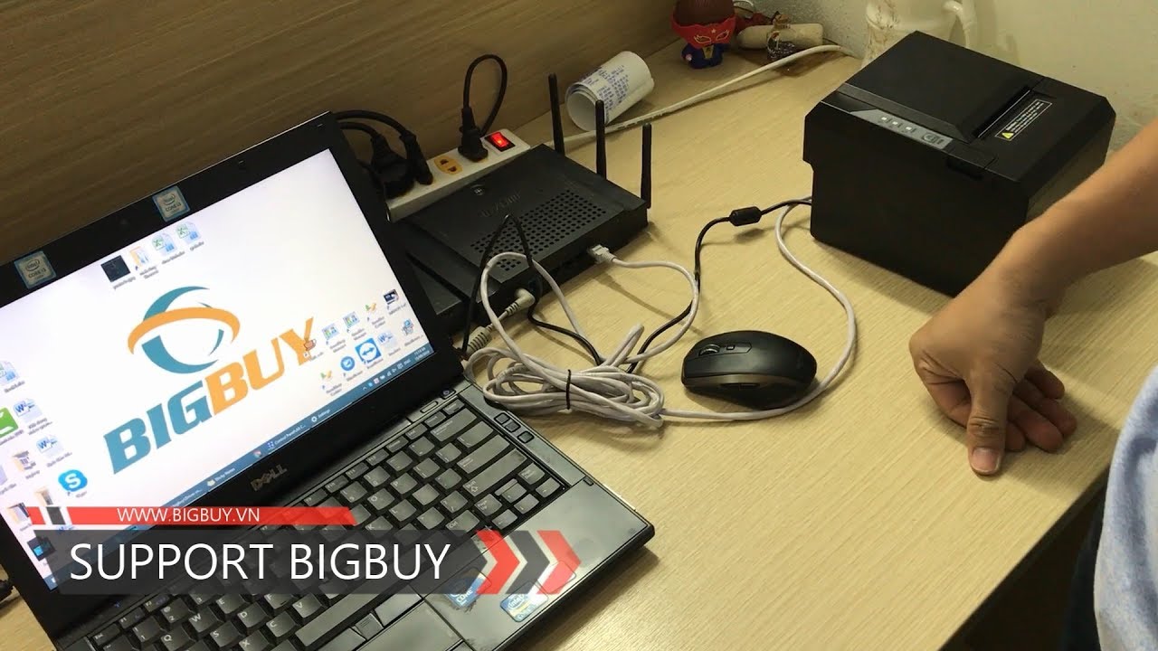 Cài đặt máy in hóa đơn Xprinter kết nối qua cáp mạng LAN-IP