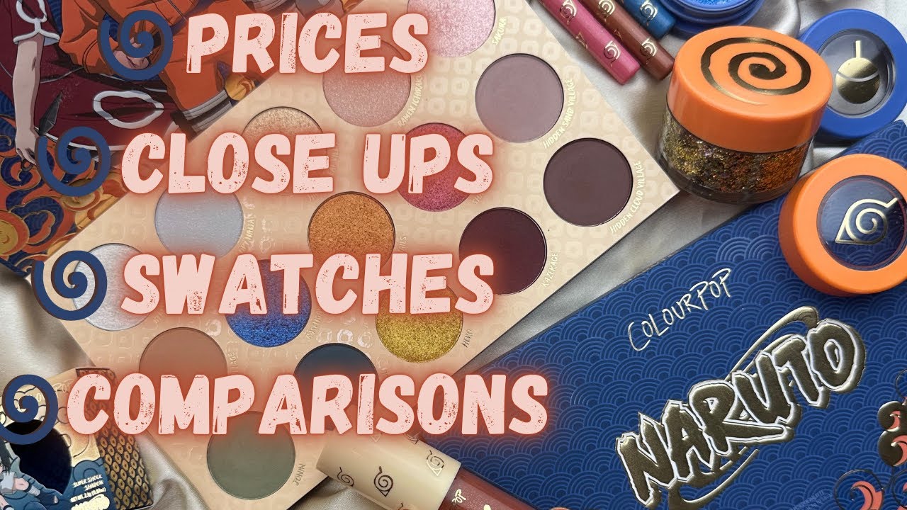 ColourPop + NARUTO Collection | Swatches, Close Ups + Comparisons