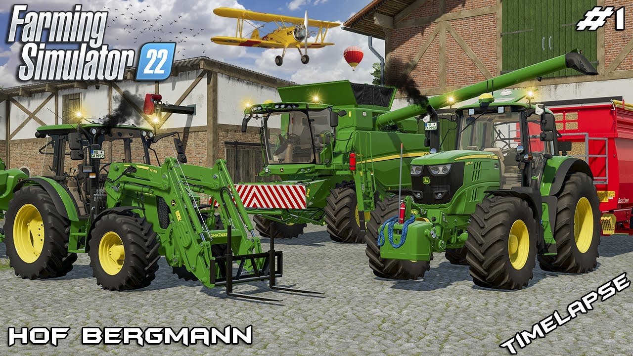 Moving to the new FARM and harvesting WHEAT | Hof Bergmann | Farming Simulator 22 | Episode 1