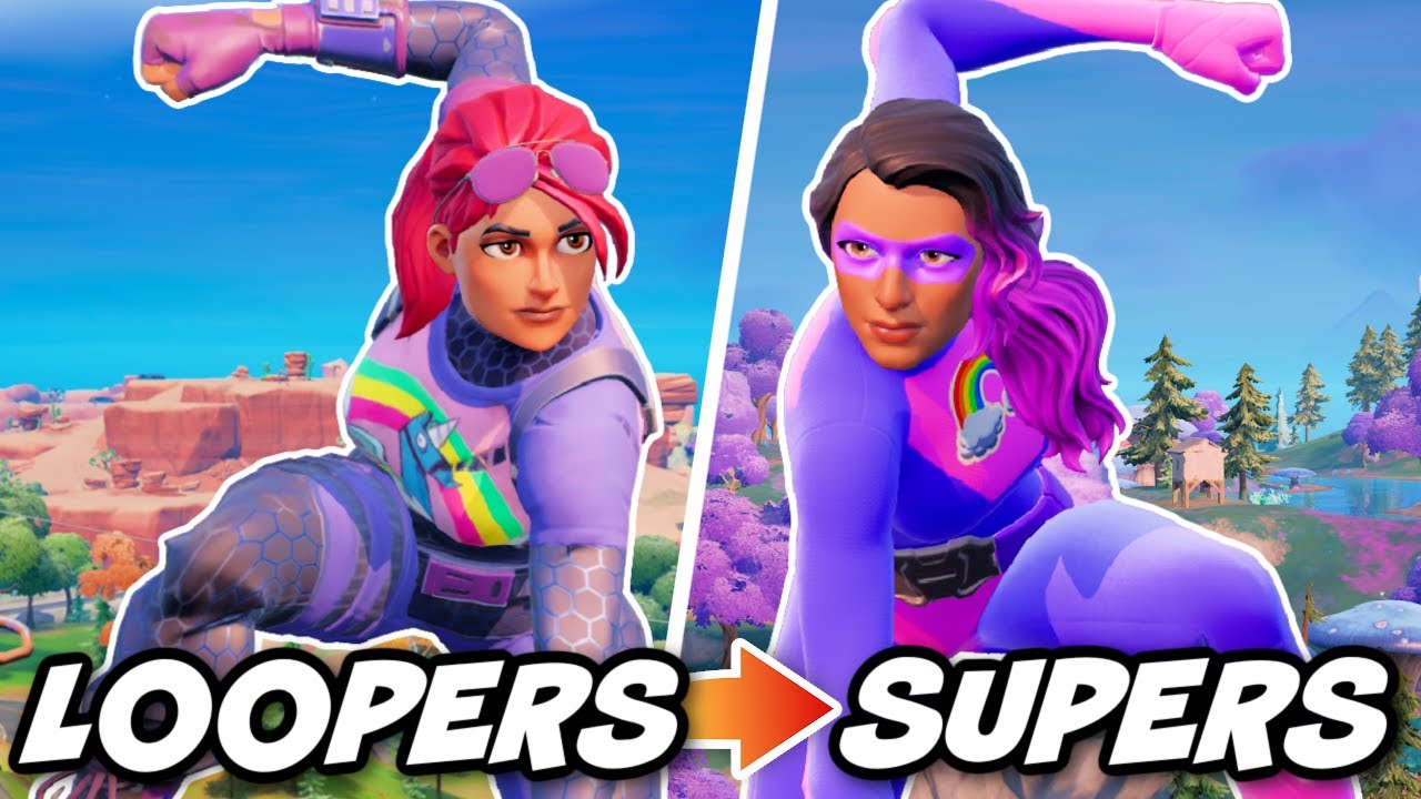 TURNING BRITE BOMBER INTO A SUPERHERO SKIN + COMBOS! - Loopers to Supers