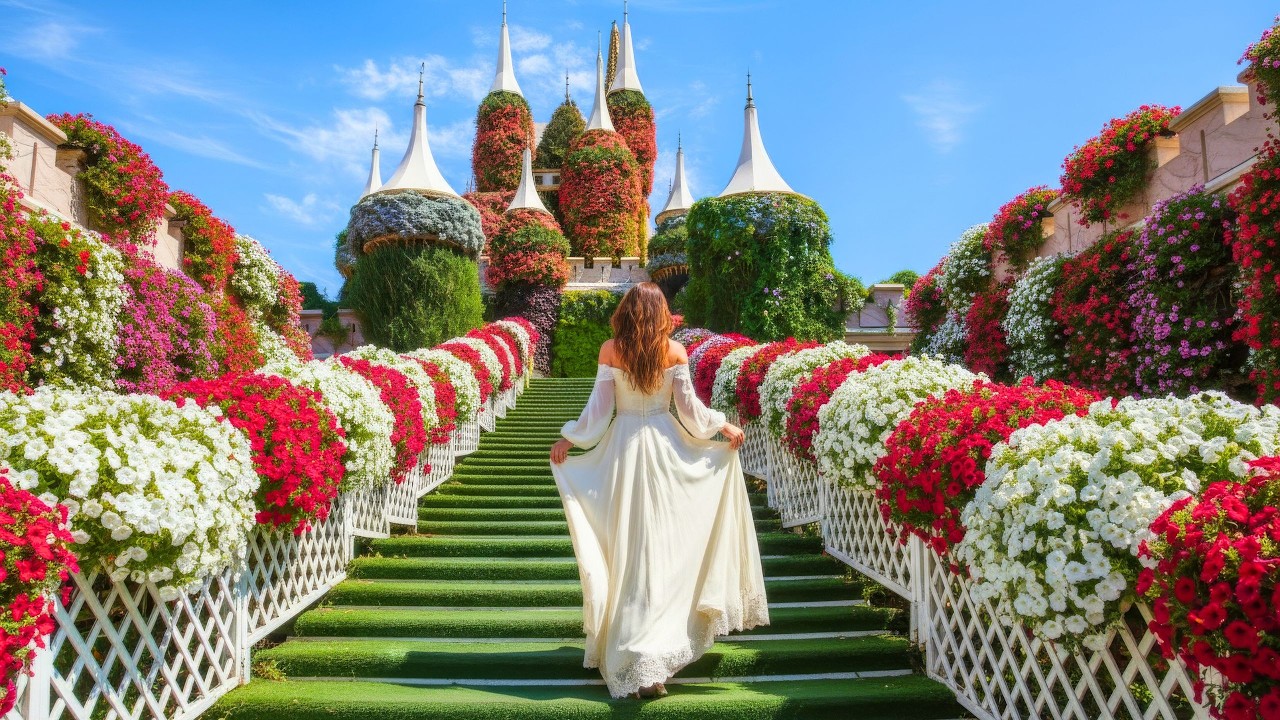 Dubai Miracle Garden [4K] Сезон 2025 | Новые Цветочные Инсталляции & Тематические Зоны