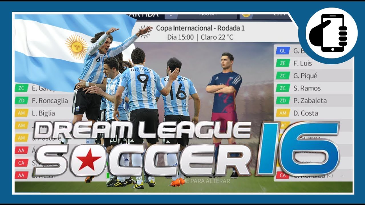 Dream League Soccer 16 - Enfrentando a Argentina - Desafio Internacional