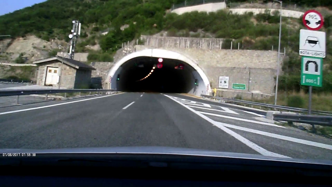 Tunnels from Thessaloniki to Lefkada