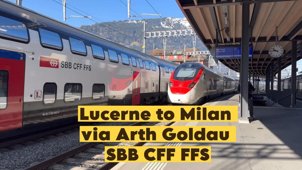 Из Люцерна в Центральный Милан на поезде Arth Goldau SBB CFF FFS/Trenitalia