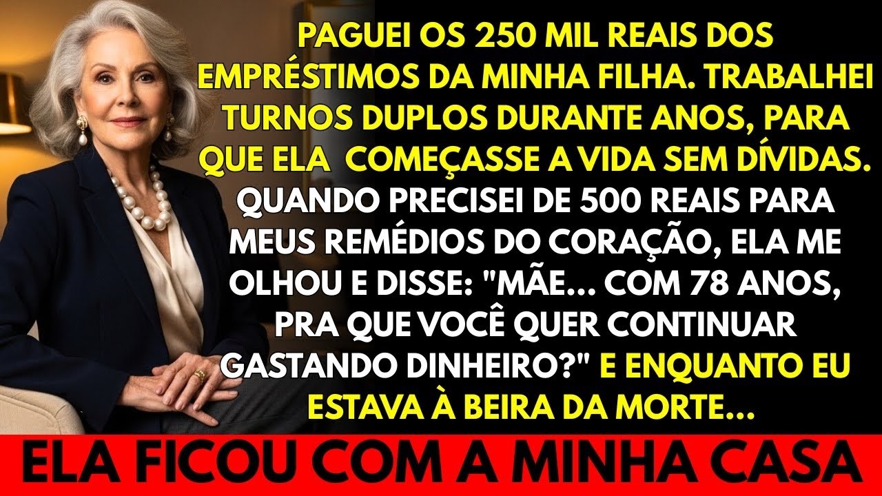 Paguei 85 mil na faculdade da minha filha. Quando precisei de 500… ela ficou com minha casa