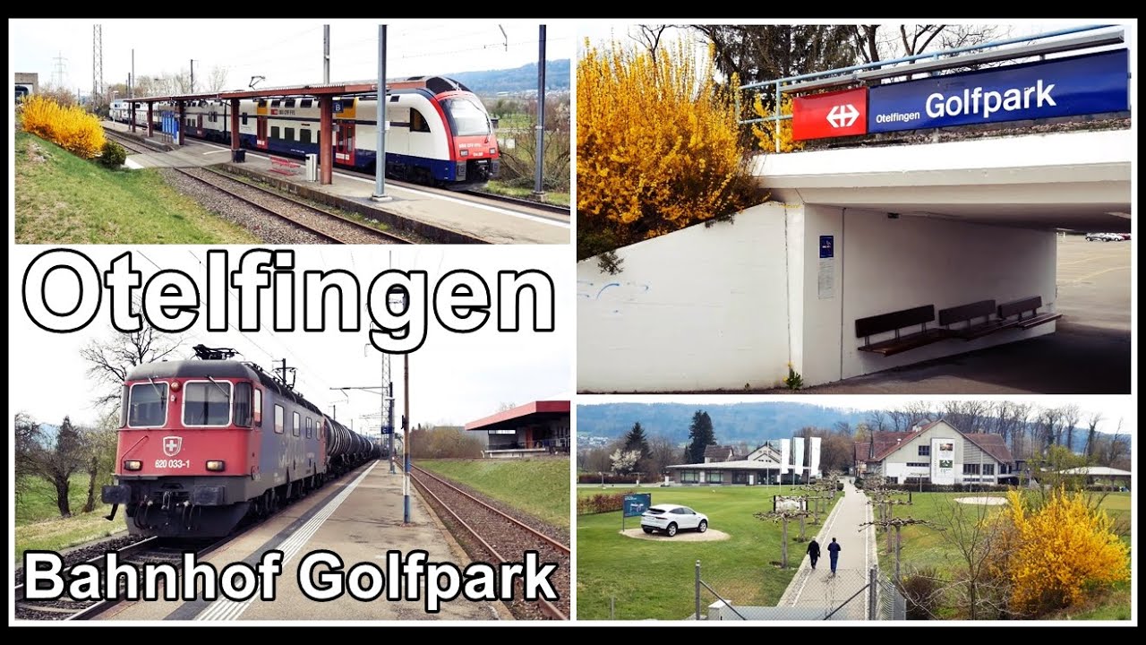 S-Bahn-Haltestelle Otelfingen Golfpark / Ein Golfplatz mit eigenem Bahnhof, Zürich, Schweiz 2020