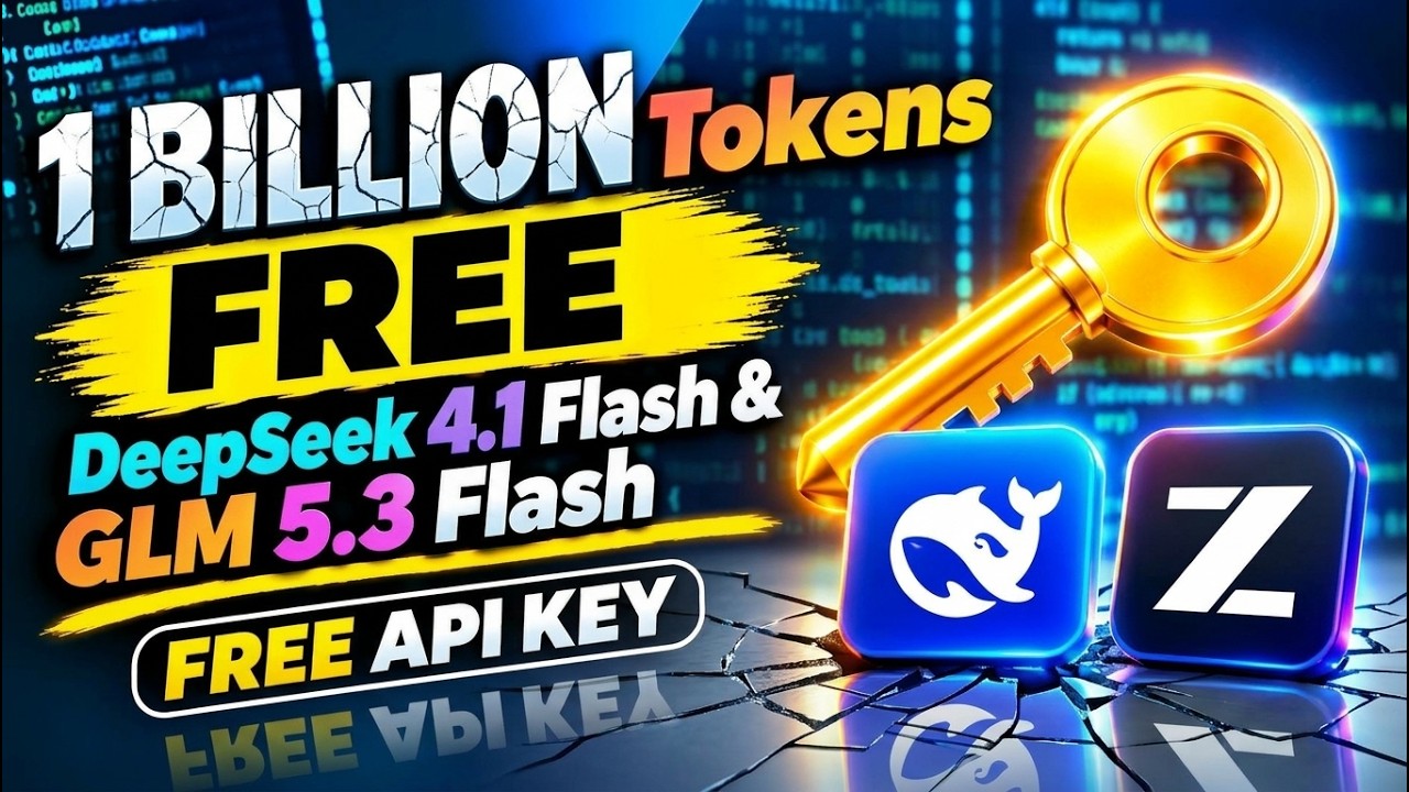 1 МИЛЛИАРД БЕСПЛАТНЫХ AI-ТОКЕНОВ + API-ключ! 🔥DeepSeek 4.1 Flash и GLM 5.3 Flash
