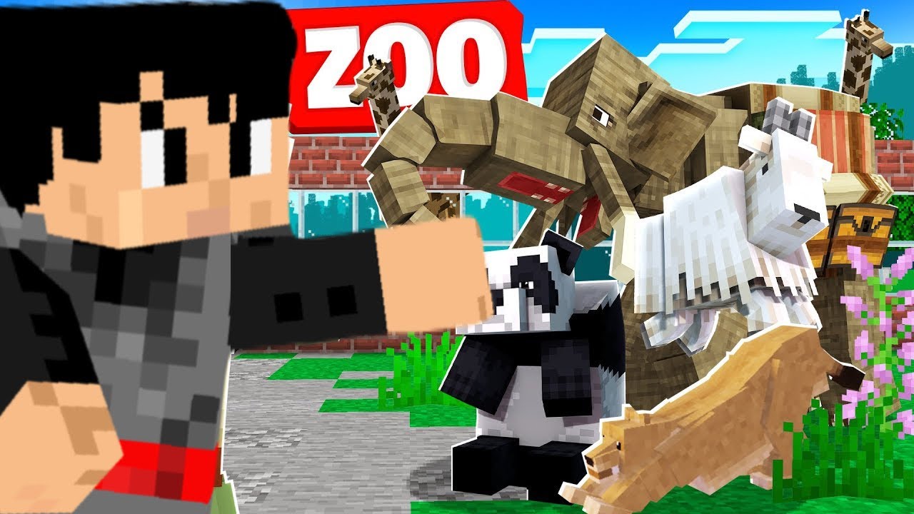 Construí um zoológico no Minecraft super! Coloquei todos os mobs do jogo, deu muito trabalho!!