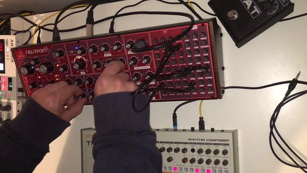 Full on banging acid techno. Behringer neutron and Roland tr-09.