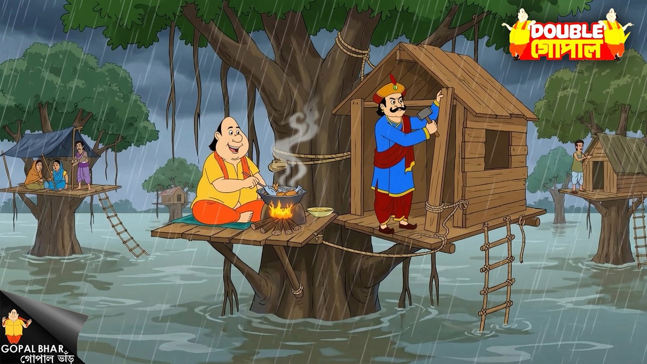 রাজা এবং গোপাল দাদা বন্যার হাত থেকে বাঁচতে গাছের ওপর ঘর তৈরি করেছেন | Gopal Bhar | New Episode 2026