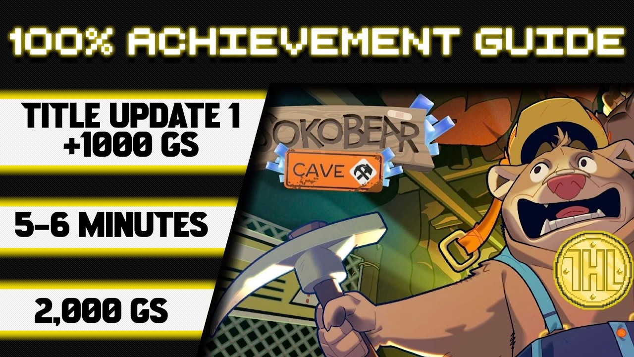 Sokobear Cave Title Update 1 100% Achievement Walkthrough * 1000GS in 5-6 Minutes *