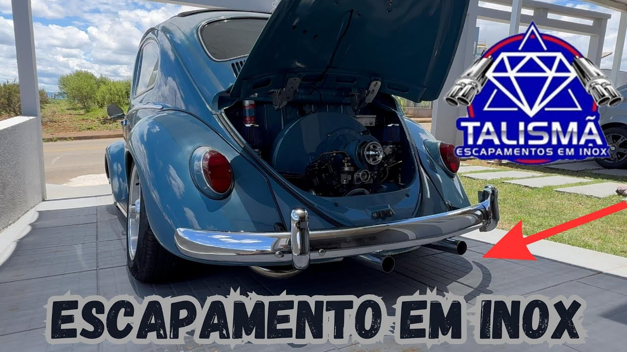 😱 VOCÊ NÃO VAI ACREDITAR NO RONCO DESSE FUSCA 1967! ESCAPAMENTO EM INOX 🔥🔊