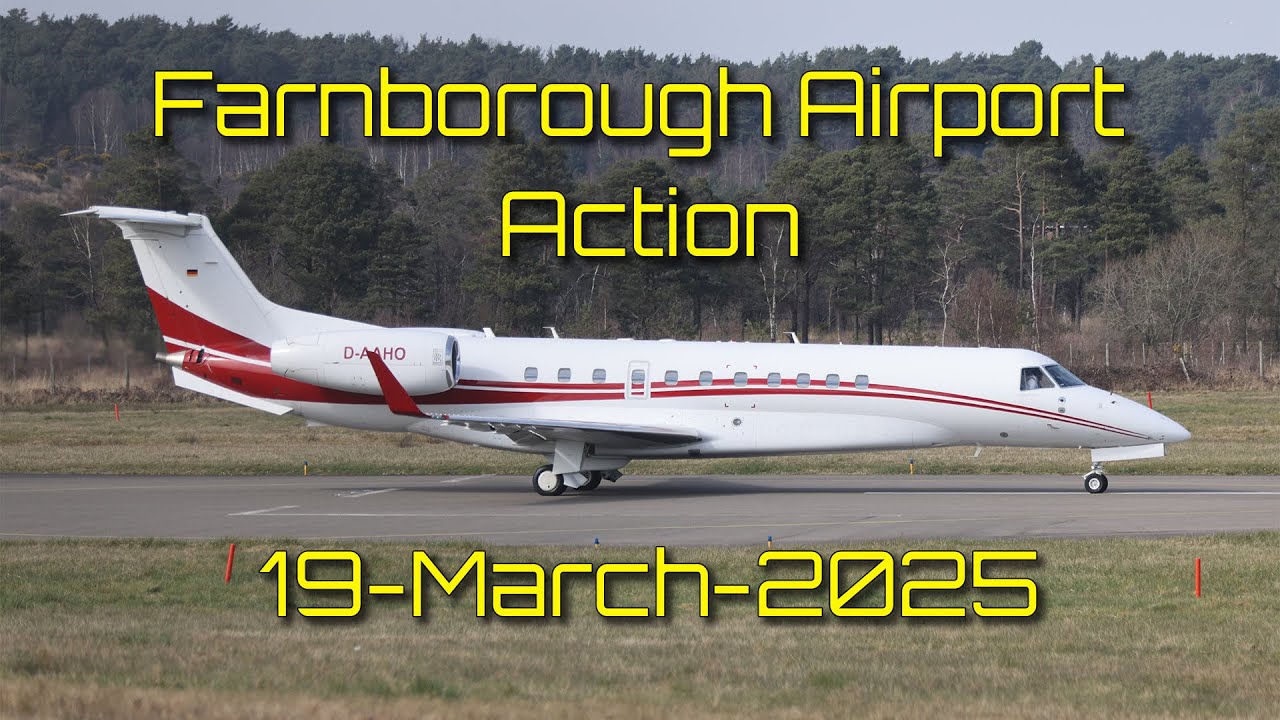 Farnborough Airport Endless Action, Biz-Jet landings and take-offs on Wednesday 19-March-2025