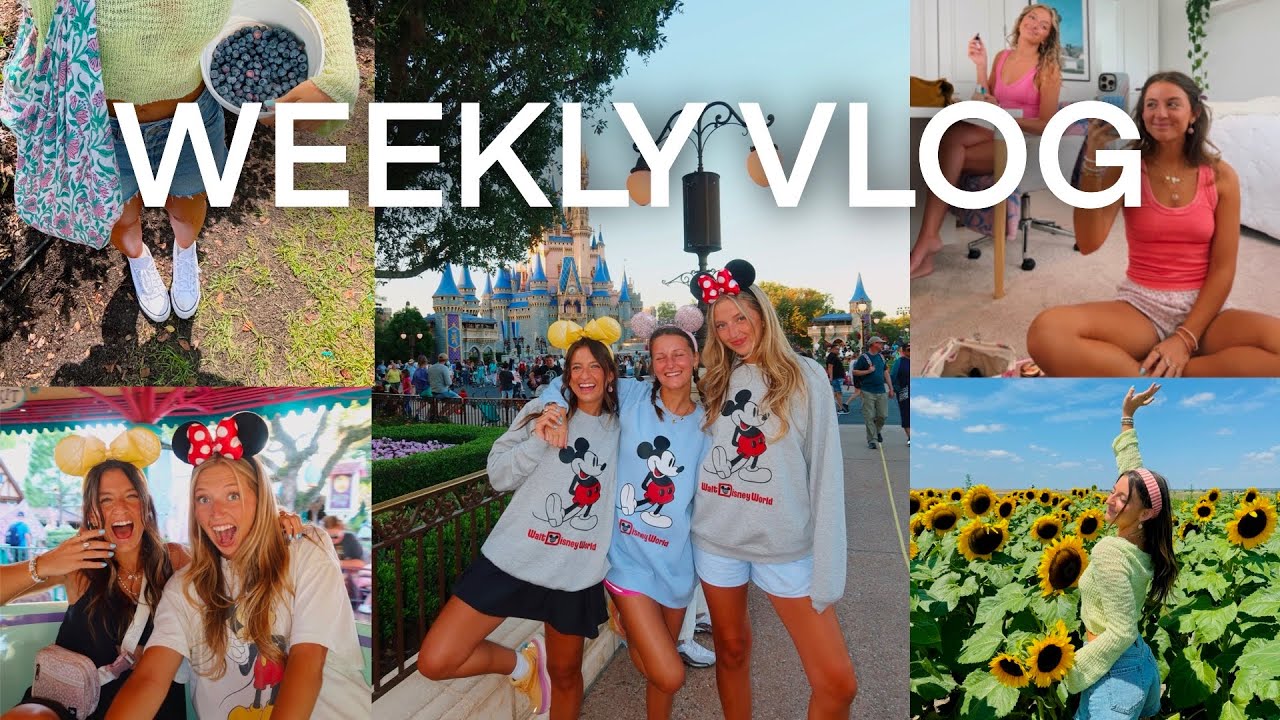 GIRLS TRIP IN FLORIDA VLOG: Disney day, sunflower field, and sleepover!!