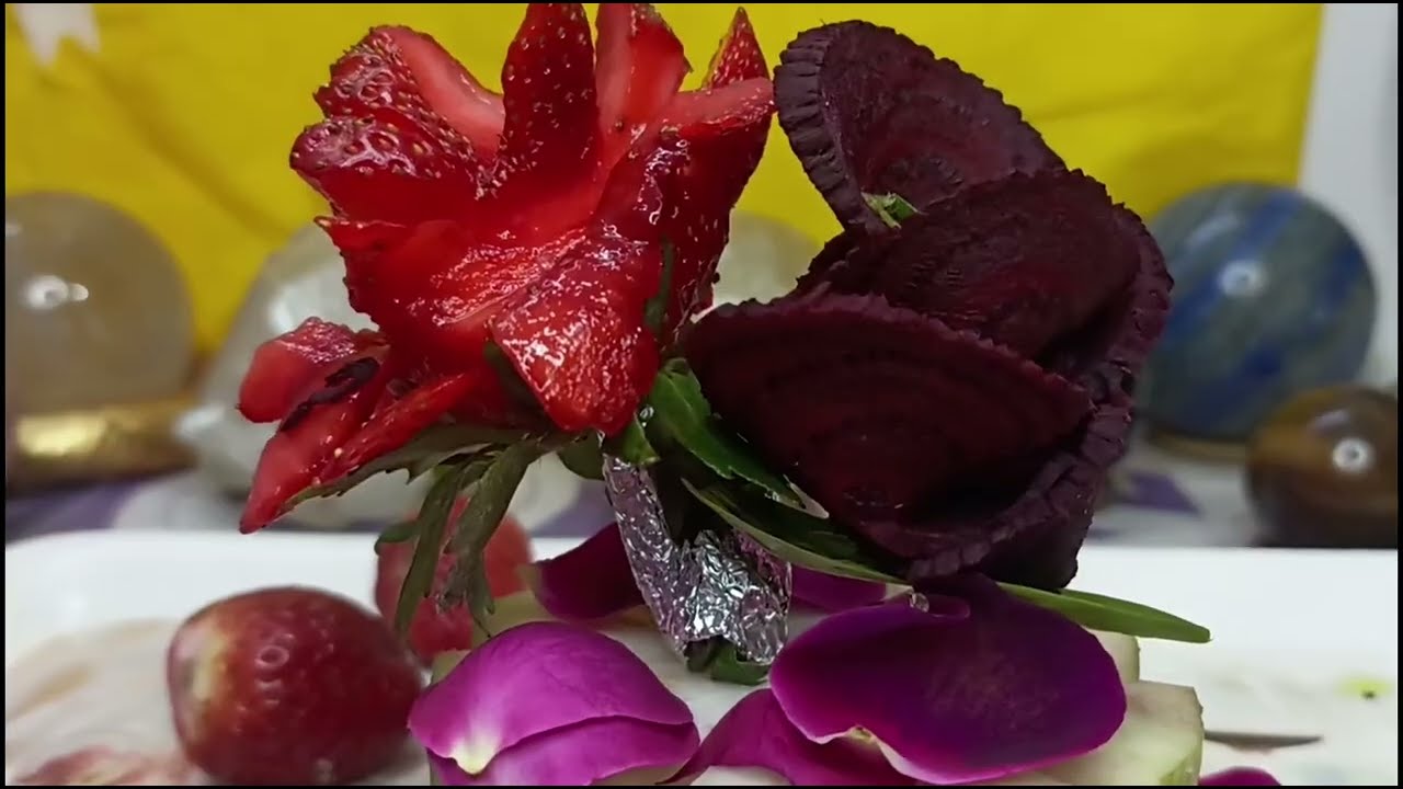 Nourish Your Space: Homemade Strawberry and Beetroot Flower Decor  #gkds by preeti