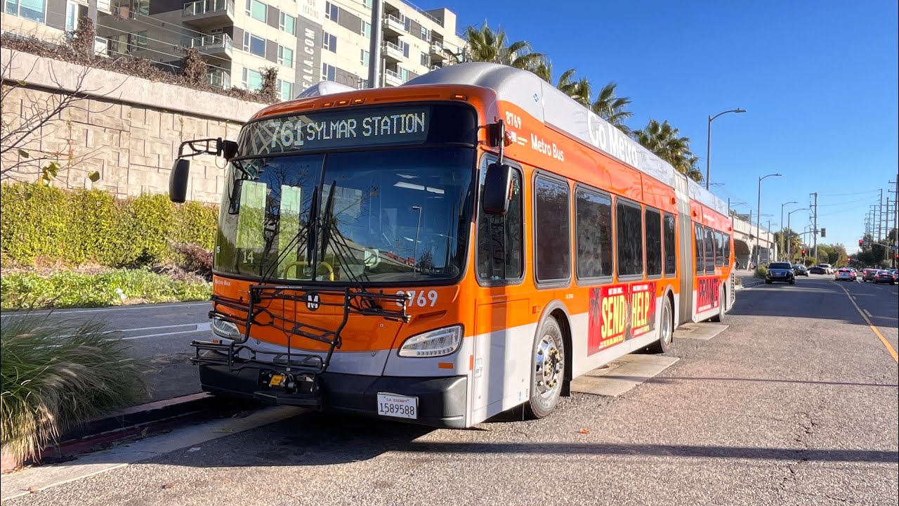 ⁴ᴷ⁶⁰ Weird Sound | LA Metro 2020 New Flyer XN60 #8769 on Rapid Route 761