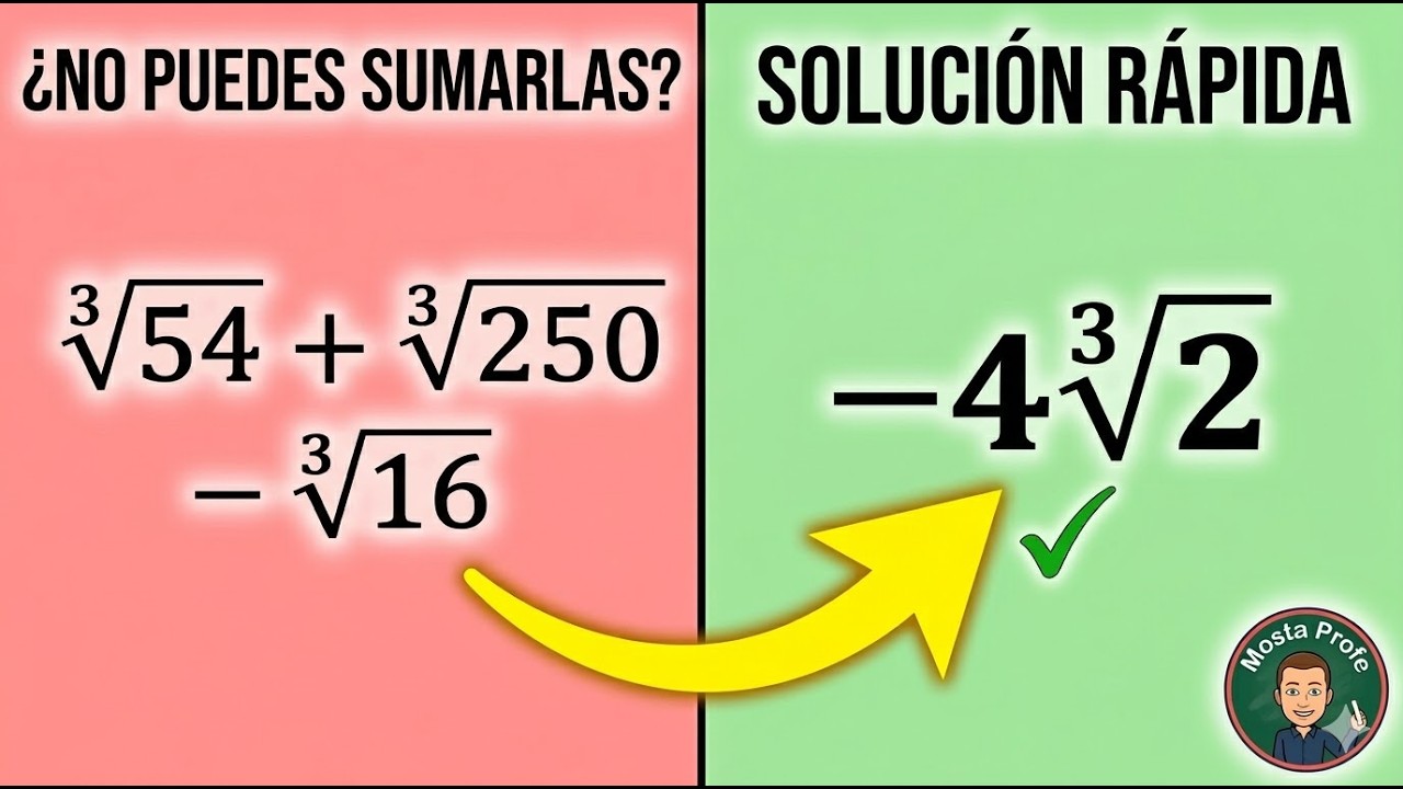 Operaciones y Simplificación con Raíces Cúbicas | Ejercicio Resuelto de Álgebra