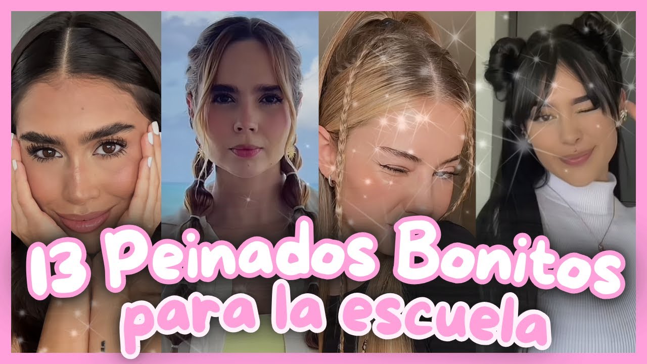 13 Peinados faciles para la escuela💗🎀