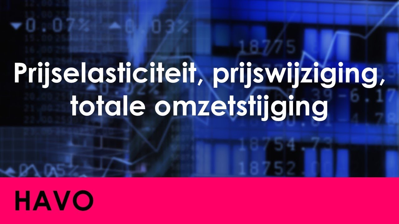 Prijselasticiteit, prijswijziging, totale omzetstijging - Economie voor havo - Vragers & Aanbieders