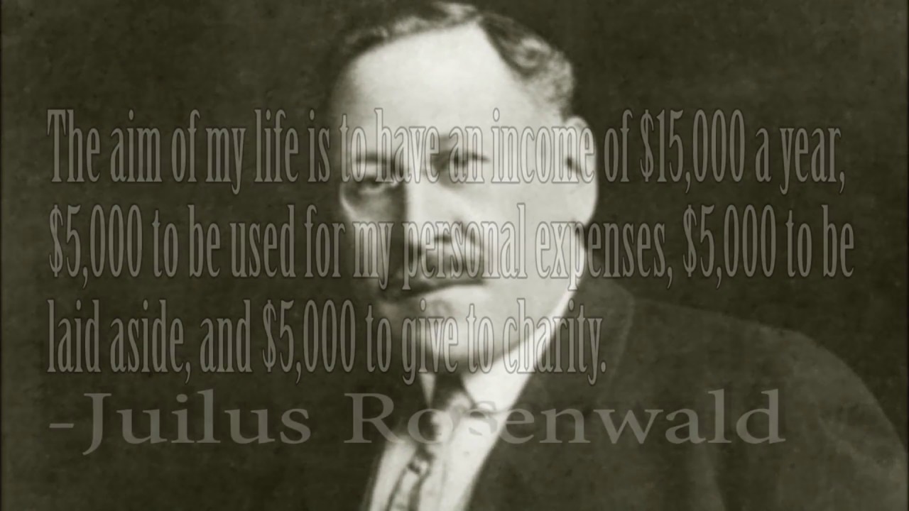 Julius Rosenwald and His Gifts to America's Well-Being