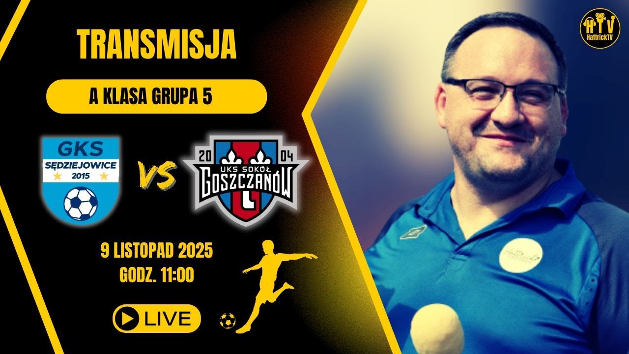 GKS Sędziejowice - UKS Sok&oacute;ł Goszczan&oacute;w - A klasa grupa 5 - 14 kolejka - na żywo