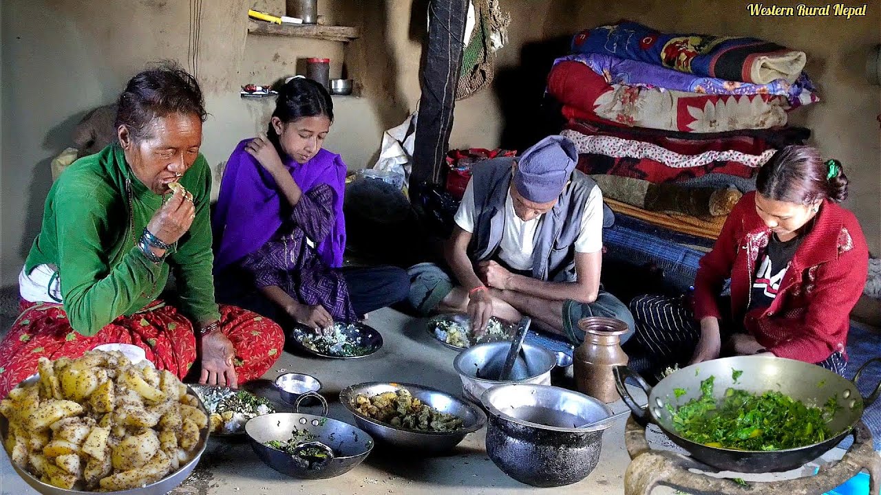 Nepali Village Cooking in Western Part Of Nepal ||Authentic Food Over Open Fire||